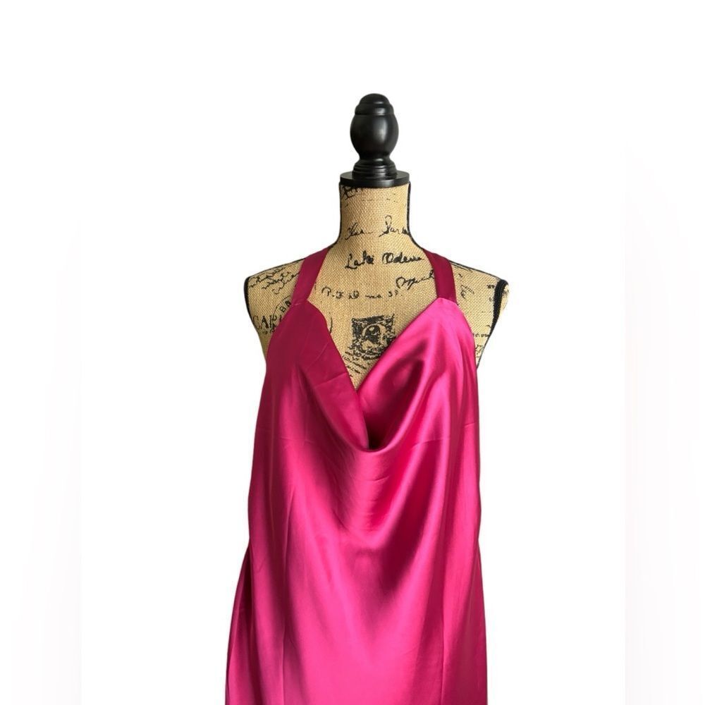 CantonWalker Cowl Neck Dress With Open Back - Fuchsia Size XL NWT 2 0420 - Picture 4 of 11